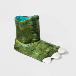 Cat & Jack Boy Baby S 12 - 24 m Slipper Bootie Shoe Green Dinosaur Alligator NWT